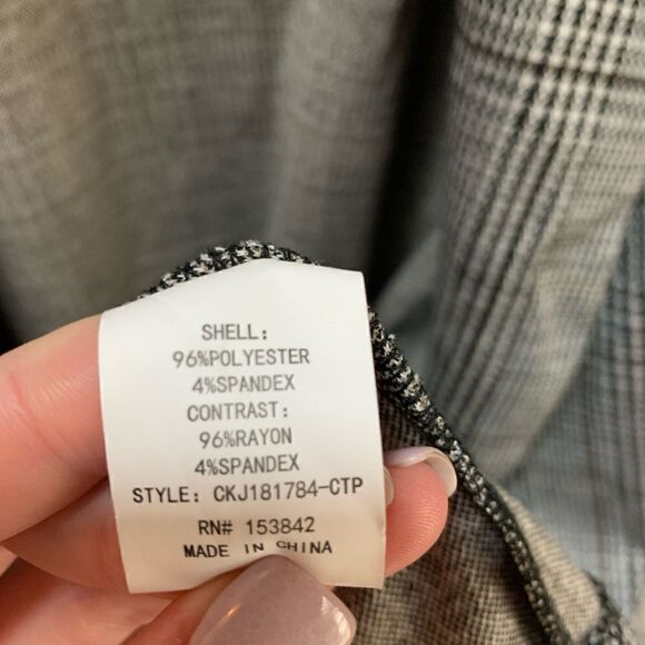 Melloday Womens Plaid Brown and Gray Topper 1x - Picture 6 of 6